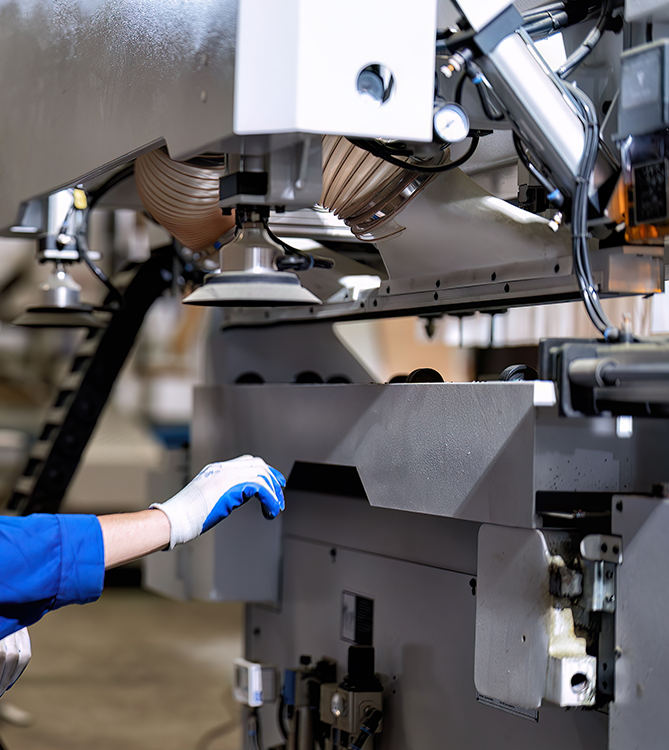 Working on Industrial Machine